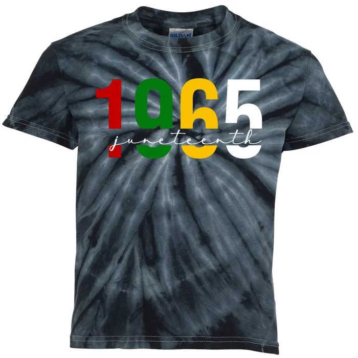 Juneteenth 1965 Black History Month Kids Tie-Dye T-Shirt