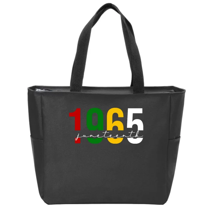 Juneteenth 1965 Black History Month Zip Tote Bag