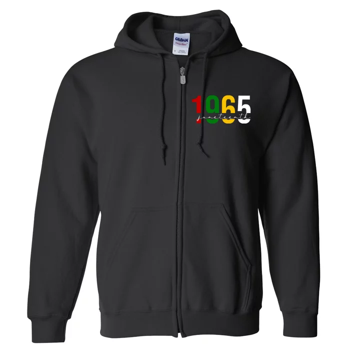 Juneteenth 1965 Black History Month Full Zip Hoodie