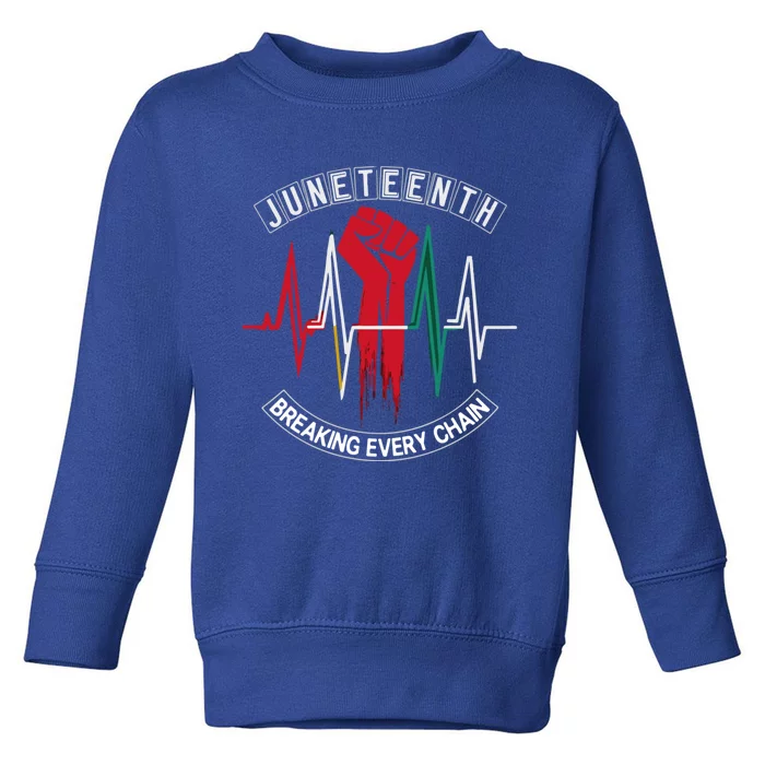 Junenth 1865 Breaking Every Chain Since Independence Day Gift Toddler Sweatshirt