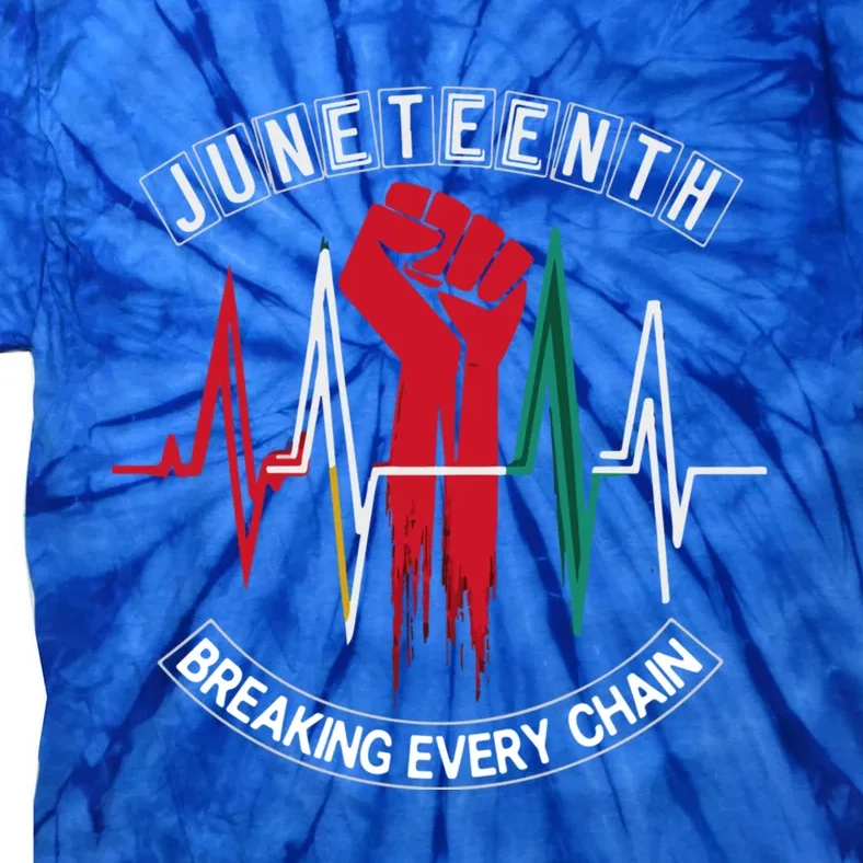 Junenth 1865 Breaking Every Chain Since Independence Day Gift Tie-Dye T-Shirt