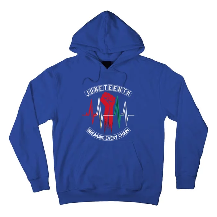 Junenth 1865 Breaking Every Chain Since Independence Day Gift Tall Hoodie