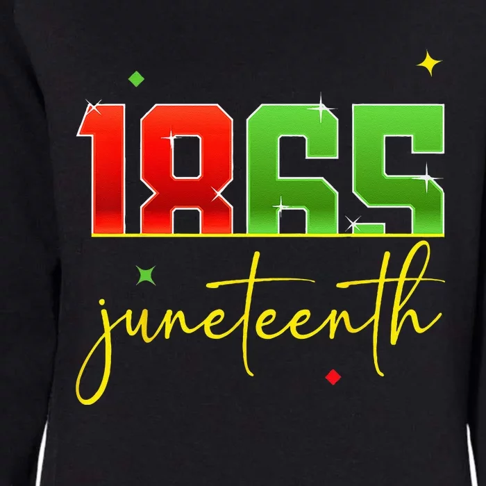 Junenth 1865 Black Freedom History Month African American Womens California Wash Sweatshirt