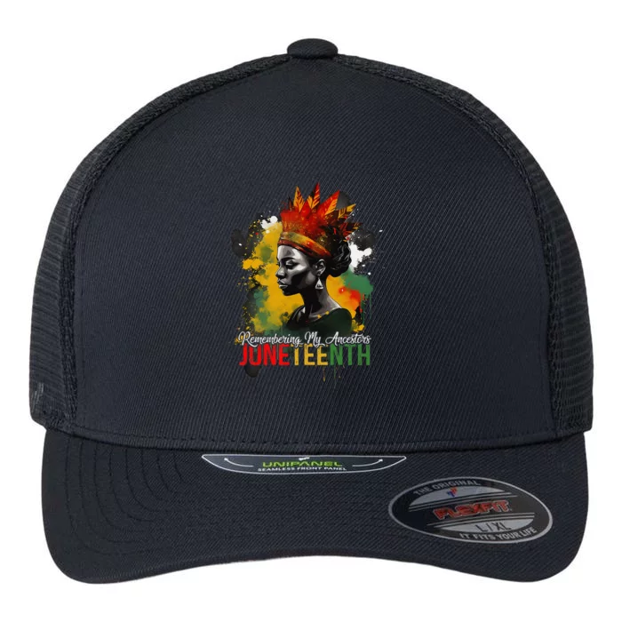 Juneteenth 1865 Black History African Black Wo Flexfit Unipanel Trucker Cap