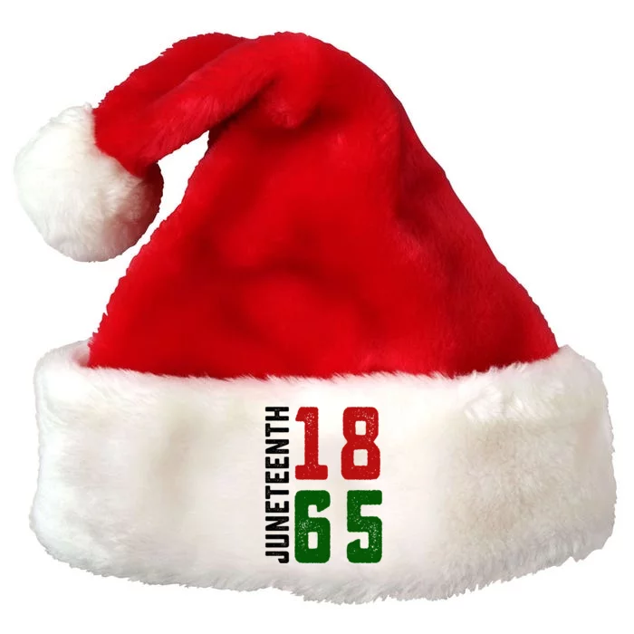 Juneteenth 1865 Black Freedom African American Independence Gift Premium Christmas Santa Hat