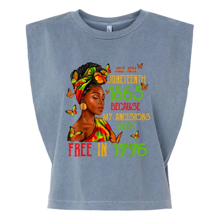 Juneteenth 1865 Black History African American Freedom Garment-Dyed Women's Muscle Tee