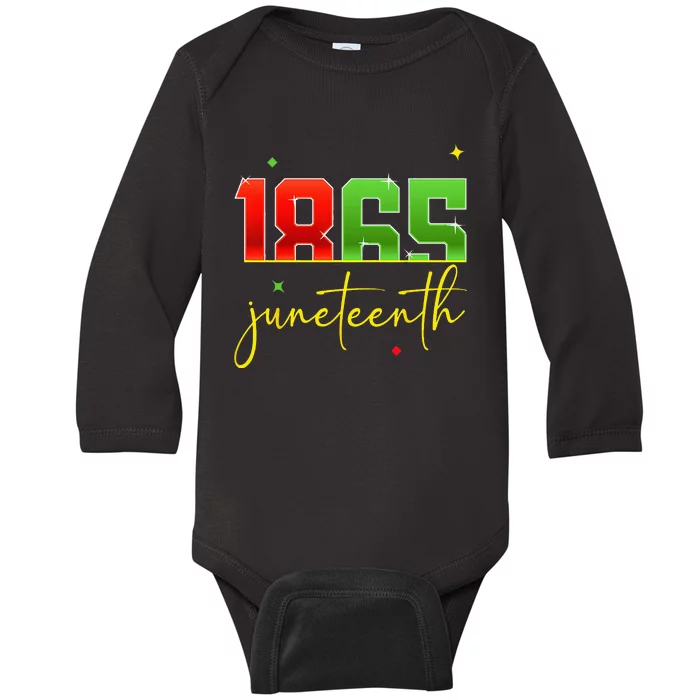 Juneteenth 1865 Black Freedom History Month African American Baby Long Sleeve Bodysuit