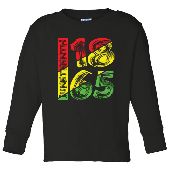 Juneteenth 1865 Black History Toddler Long Sleeve Shirt