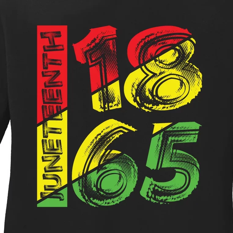 Juneteenth 1865 Black History Ladies Long Sleeve Shirt