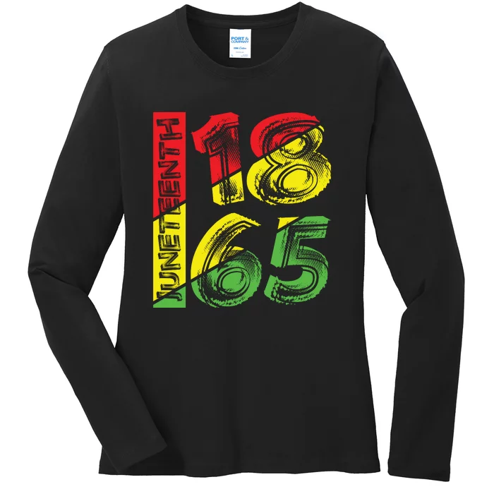 Juneteenth 1865 Black History Ladies Long Sleeve Shirt