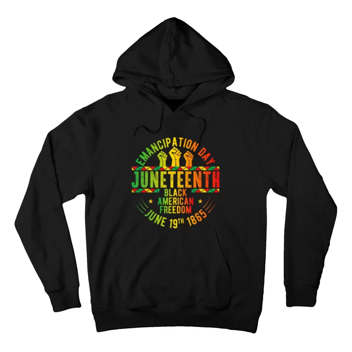 Juneteenth 1865 Celebrate Independence Day of Bold Black Hoodie