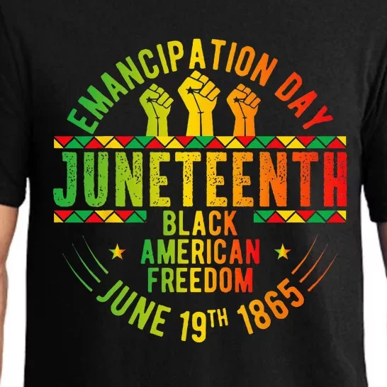 Juneteenth 1865 Celebrate Independence Day of Bold Black Pajama Set