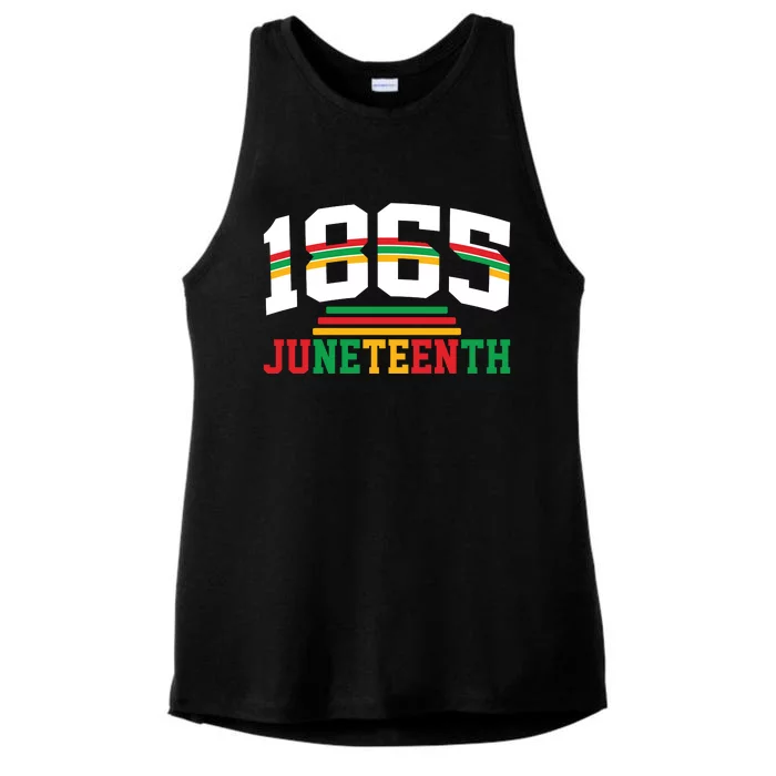 Juneteenth 1865 Celebration Graphic Ladies Tri-Blend Wicking Tank