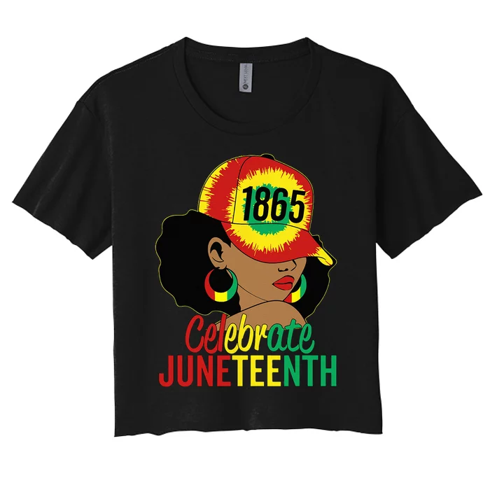 Juneteenth 1865 Celebrate Freedom Day African American Women's Crop Top Tee