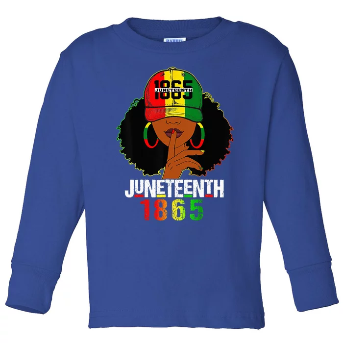 Juneteenth 1865 Celebrate Freedom Celebrating Black Women Toddler Long Sleeve Shirt