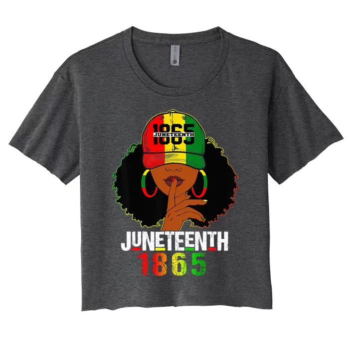 Juneteenth 1865 Celebrate Freedom Celebrating Black Women Women's Crop Top Tee