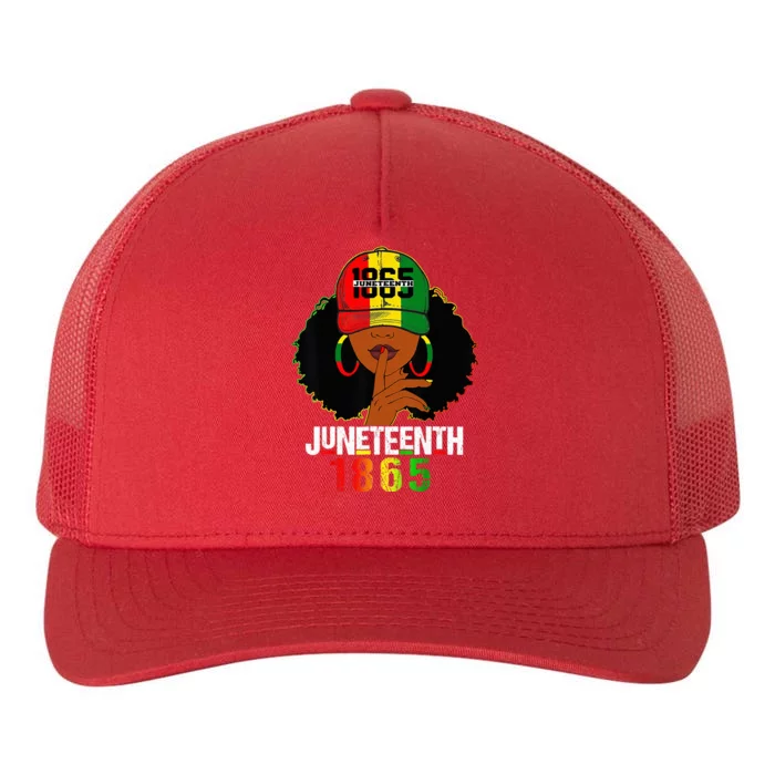 Juneteenth 1865 Celebrate Freedom Celebrating Black Women Yupoong Adult 5-Panel Trucker Hat