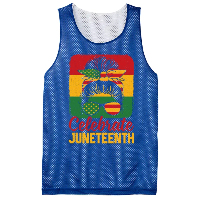 Junenth 1865 Celebrate Freedom Celebrating Junenth Gift Mesh Reversible Basketball Jersey Tank