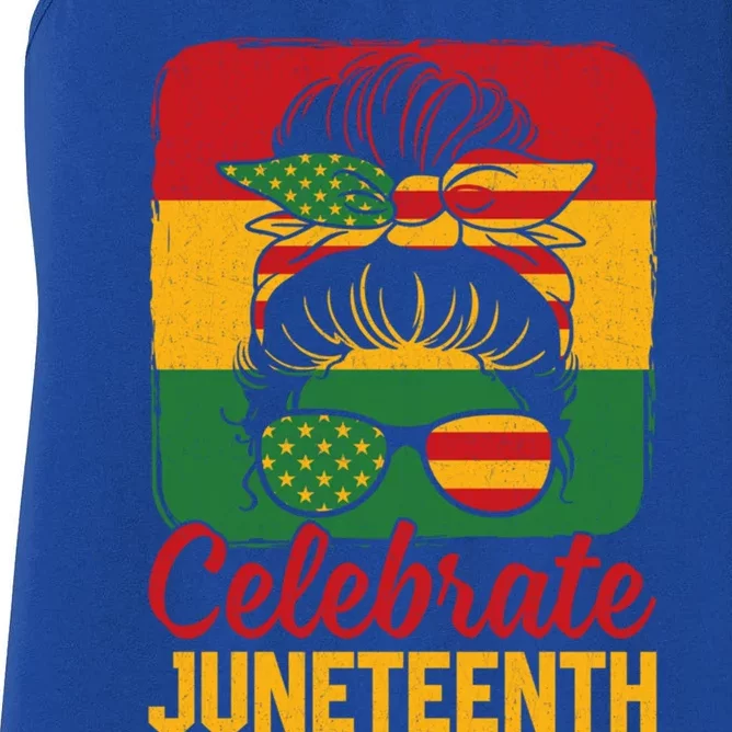 Junenth 1865 Celebrate Freedom Celebrating Junenth Gift Women's Racerback Tank