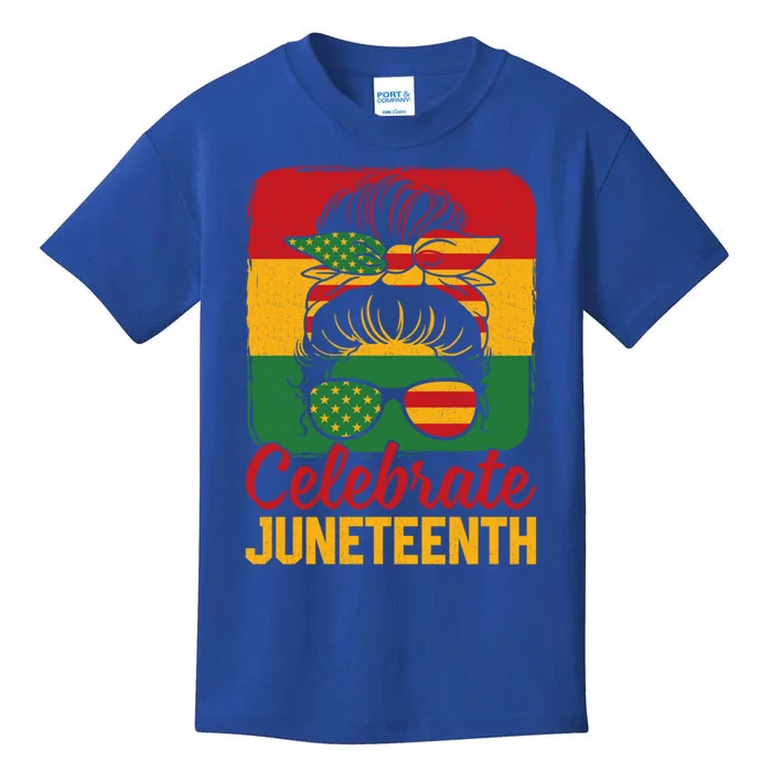 Junenth 1865 Celebrate Freedom Celebrating Junenth Gift Kids T-Shirt