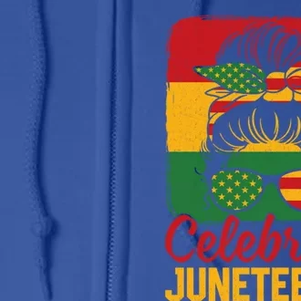 Junenth 1865 Celebrate Freedom Celebrating Junenth Gift Full Zip Hoodie