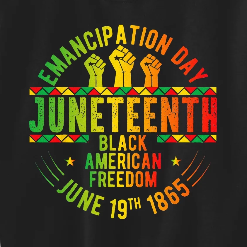 Juneteenth 1865 Celebrate Independence Day of Bold Black Kids Sweatshirt