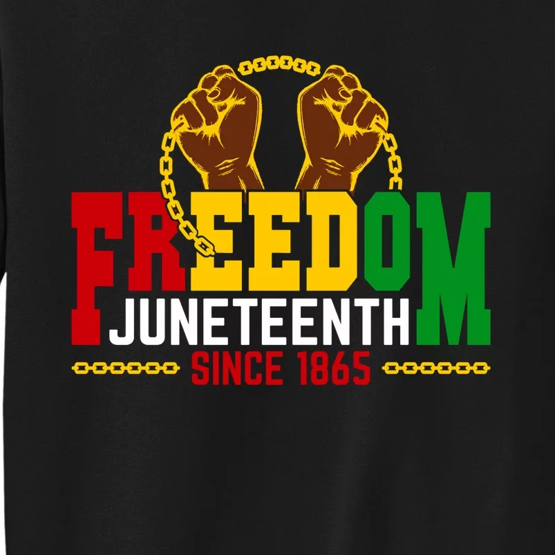 Juneteenth 1865 Celebrate African American Freedom Day Tall Sweatshirt