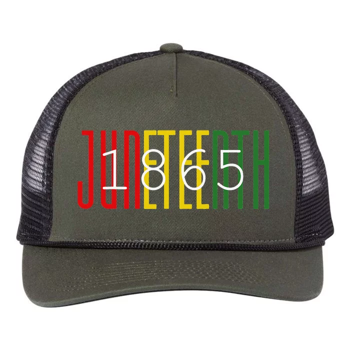 Juneteenth 1865 celebrating Black History African American Retro Rope Trucker Hat Cap