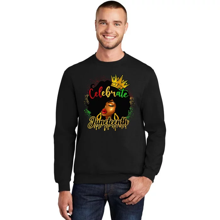 Juneteenth 1865 Celebrate Freedom Day African American Tall Sweatshirt