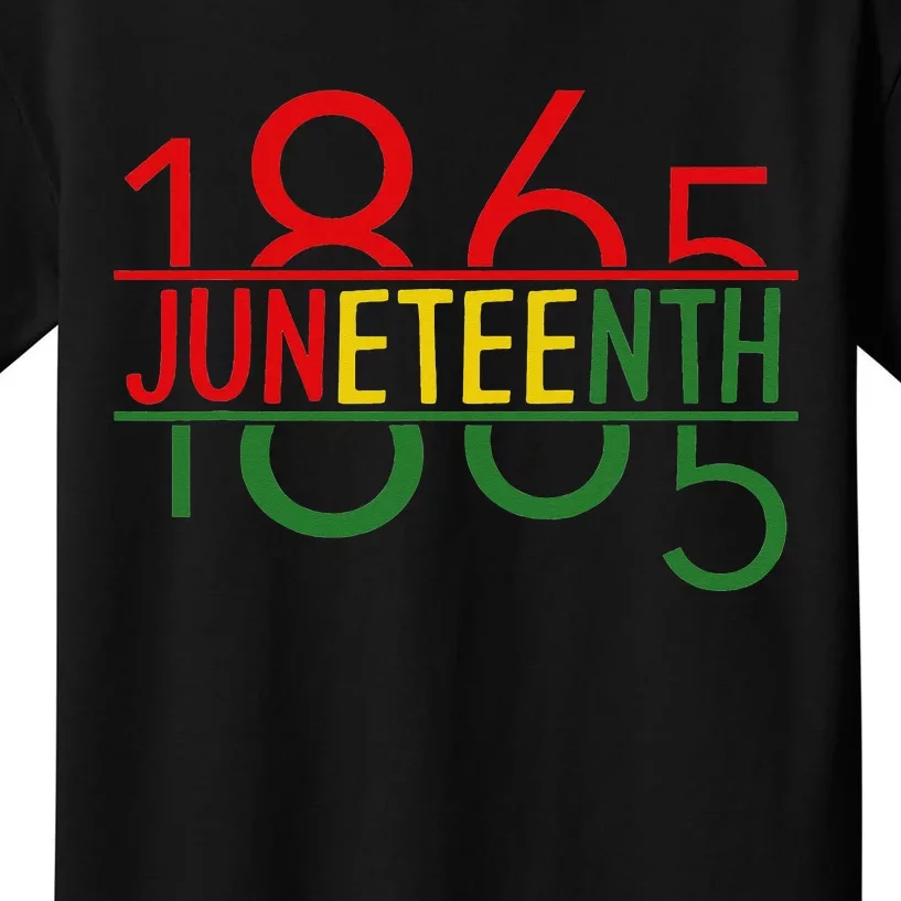 Juneteenth 1865 celebrating Black History African American Kids T-Shirt