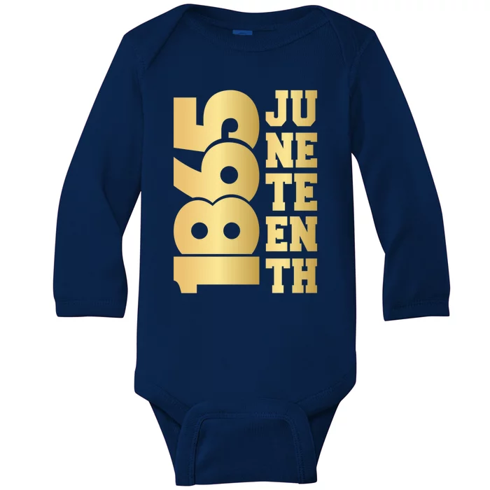 Juneteenth 1865 Celebrate Freedom Day Black Pride Gift Baby Long Sleeve Bodysuit