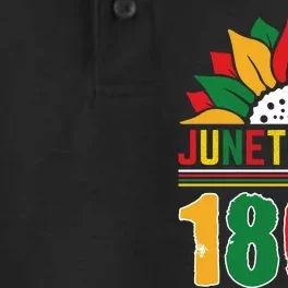 Juneteenth 1865 Celebration Artwork Dry Zone Grid Performance Polo