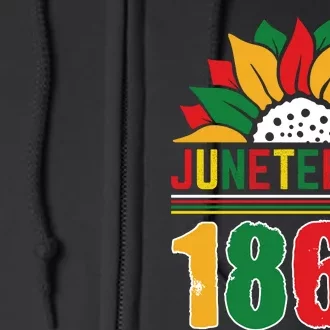 Juneteenth 1865 Celebration Artwork Full Zip Hoodie