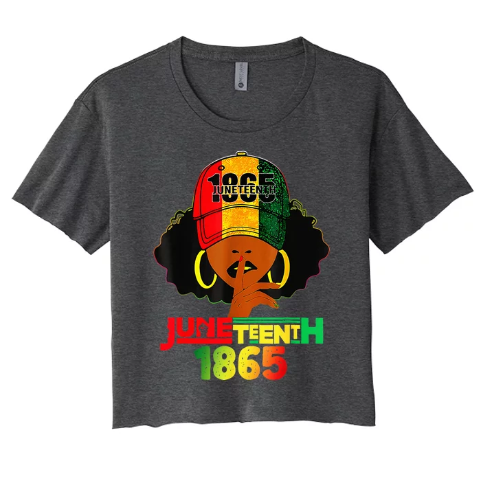 Juneteenth 1865 Celebrate Freedom Celebrating Black Women Women's Crop Top Tee