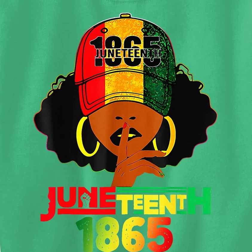 Juneteenth 1865 Celebrate Freedom Celebrating Black Women Kids Sweatshirt