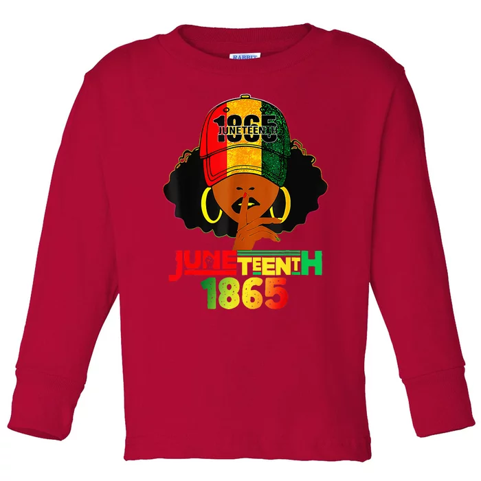 Juneteenth 1865 Celebrate Freedom Celebrating Black Women Toddler Long Sleeve Shirt