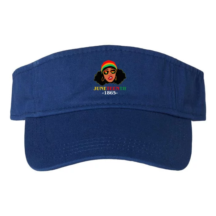 Juneteenth 1865 Celebrate Freedom Celebrating Black Women Valucap Bio-Washed Visor