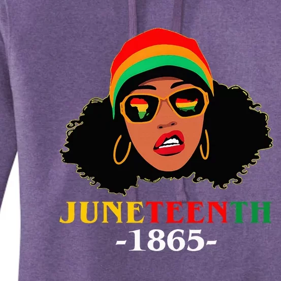 Juneteenth 1865 Celebrate Freedom Celebrating Black Women Women's Pullover Hoodie