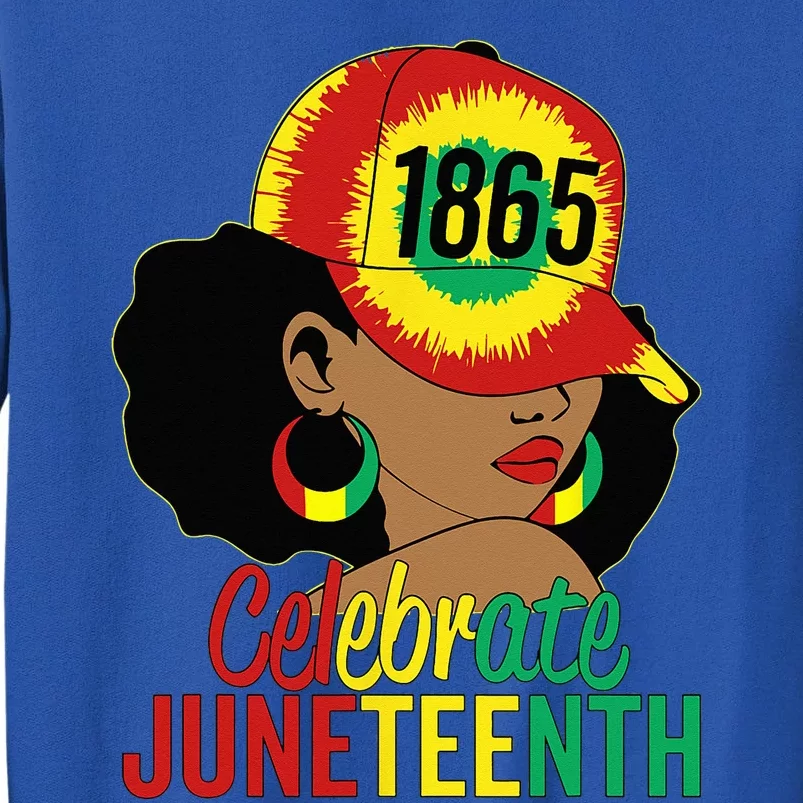 Juneteenth 1865 Celebrate Freedom Day African American Wo Tall Sweatshirt