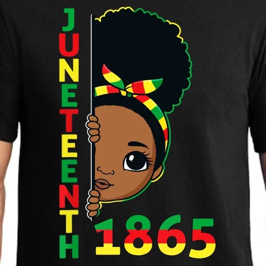 Juneteenth 1865 Celebrating Brown Skin Princess Girls Black History Pajama Set