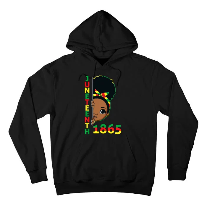 Juneteenth 1865 Celebrating Brown Skin Princess Girls Black History Tall Hoodie