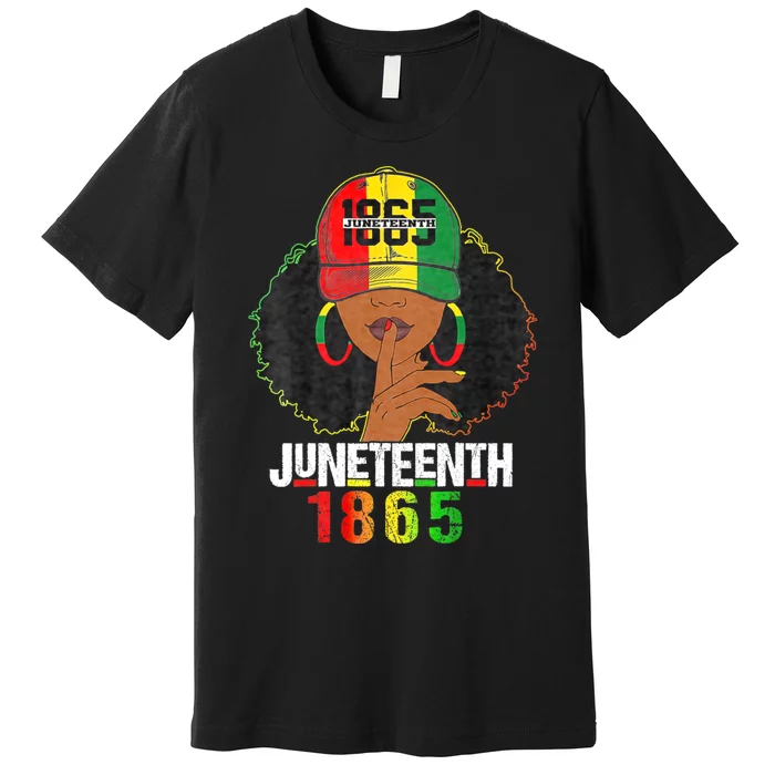 Juneteenth 1865 Celebrate Freedom Celebrating Black Women Premium T-Shirt