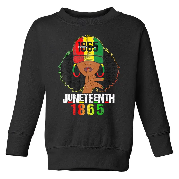 Juneteenth 1865 Celebrate Freedom Celebrating Black Women Toddler Sweatshirt