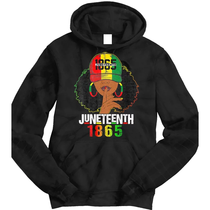 Juneteenth 1865 Celebrate Freedom Celebrating Black Women Tie Dye Hoodie