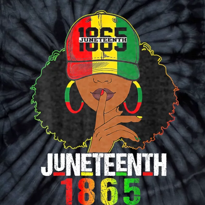 Juneteenth 1865 Celebrate Freedom Celebrating Black Women Tie-Dye T-Shirt