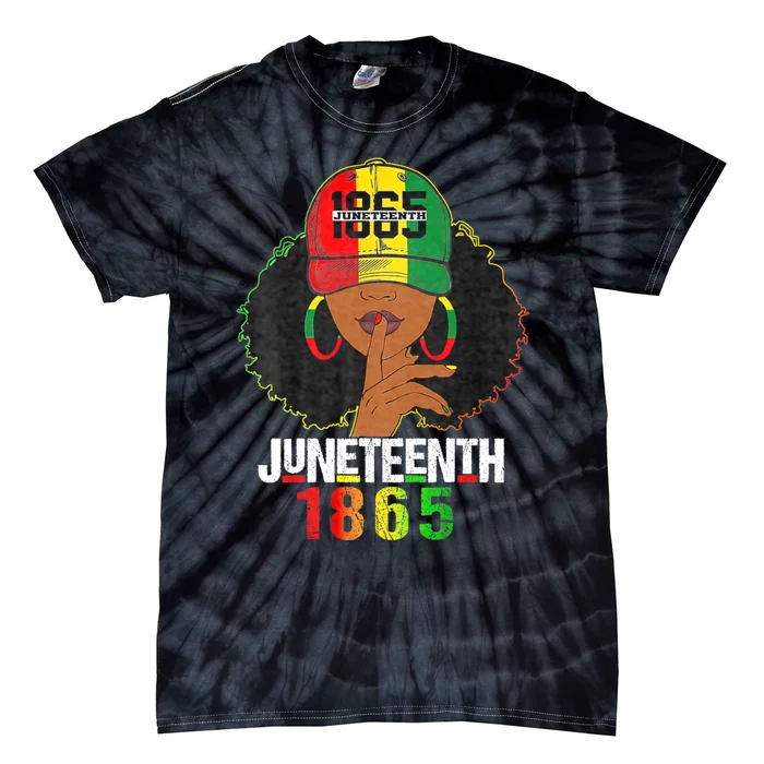 Juneteenth 1865 Celebrate Freedom Celebrating Black Women Tie-Dye T-Shirt