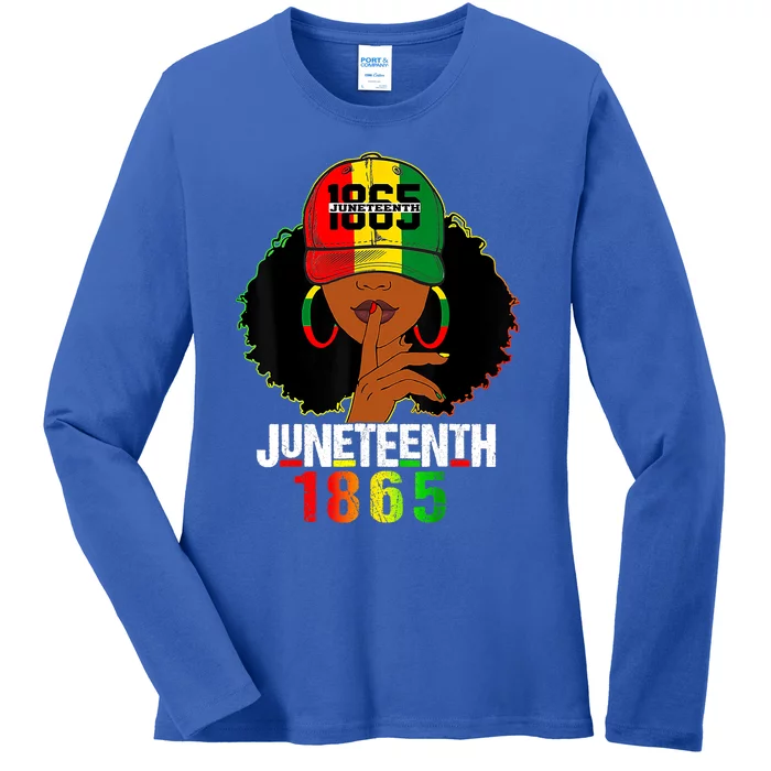 Juneteenth 1865 Celebrate Freedom Celebrating Black Women Ladies Long Sleeve Shirt