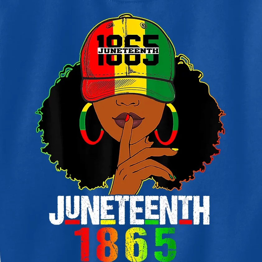 Juneteenth 1865 Celebrate Freedom Celebrating Black Women Kids Sweatshirt