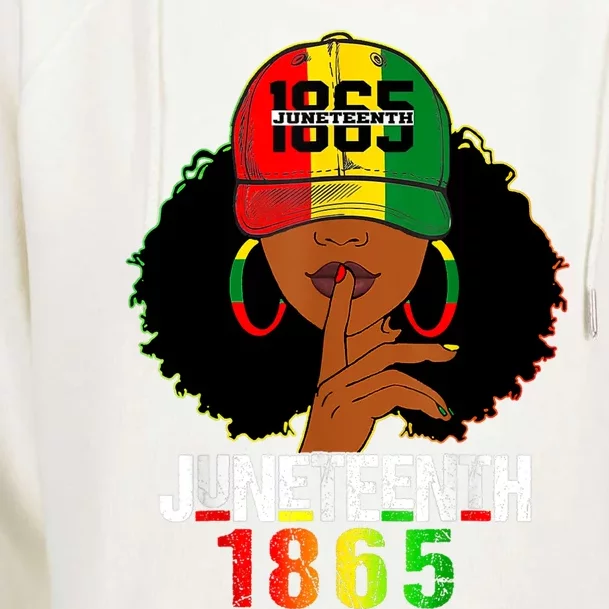 Juneteenth 1865 Celebrate Freedom Celebrating Black Women Womens Funnel Neck Pullover Hood