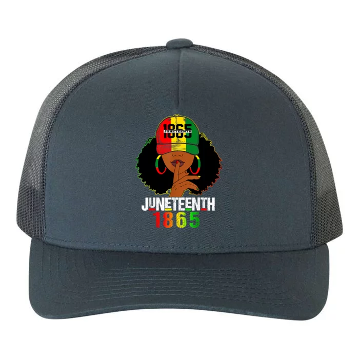 Juneteenth 1865 Celebrate Freedom Celebrating Black Women Yupoong Adult 5-Panel Trucker Hat